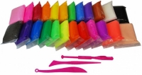 Масса для лепки самозастывающая 24 цветов набор Super Clay творческий набор