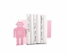 Держатель для книг Читающий робот (розовый)