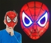Маска пластиковая с подсветкой человек паук Spiderman