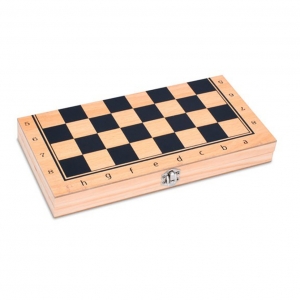 Нарды с шахматами в деревянном кейсе 40см