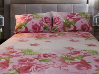 Постельное белье Солодкий сон двуспальный евро дизайн Розовые розы