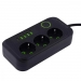 Фото3 Сетевой фильтр-удлинитель 3 розетки 4USB и Type-C Port 3m Black