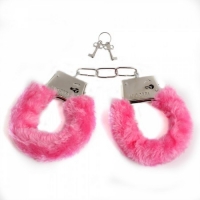 Меховые  наручники (Розовый)