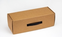 Подарочная коробка для бутылки Крафтовая 33х12х11см