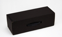 Подарочная коробка для бутылки Черная 33х12х11см
