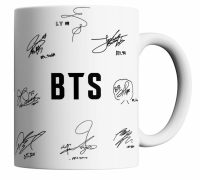 Чашка с принтом БТС с автографами , BTS