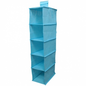 Hanging storage organizer 5 sections (blue)