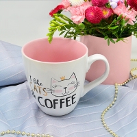 Чашка Я люблю котів і кави 550 мл