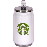 Термокухоль з нержавіючої сталі 450 мл з трубочкою та кришкою, термостакан для кави та холодних напоїв