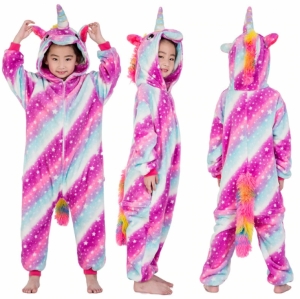 Фото Детская пижама кигуруми Единорог Млечный Путь 120 см