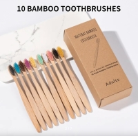 Набор бамбуковых зубных щеток 10 шт