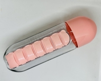 Бутылка для воды с таблетницей Pill Bottle Pink