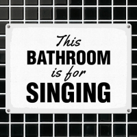 Табличка интерьерная металлическая This bathroom is for singing