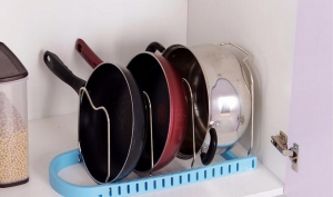 Подставка для сковородок, крышек, тарелок, кастрюль (Голубой)