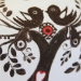 Кот Мартовский с росписью дерево с птицами