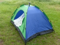 Палатка 3-х местная туристическая для отдыха на природе 200х150 см (сине-зеленый)