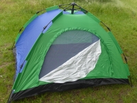 Палатка 4-х местная туристическая для отдыха на природе 206х206 см (сине-зеленый)