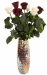 Долгосвежая роза Багровый Гранат 5 карат на коротком
