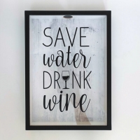 Фото Копилка для винных пробок Береги воду,пей вино