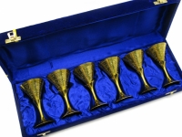 Бокалы бронзовые позолоченные 6 шт Elisa
