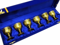 Бокалы бронзовые позолоченные 6 шт Oscar