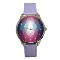 Часы Фиолетовые ромбы