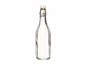 HM Бутылка стеклянная с керамической пробкой и зажимом 500 мл (26 см)