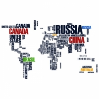 Интерьерная Наклейка World Map