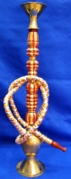 Кальян (на 1 персону)(16 см.) бронзовый с тканью