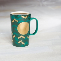 Керамическая чашка Starbucks Зеленый Шеврон