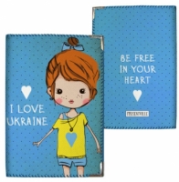 Обложка на паспорт I love Ukraine