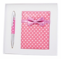 Подарочный набор ручка и зеркало Никс розовый