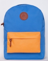 Рюкзак GiN Bronx голубой с оранжевым карманом