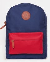 Рюкзак GiN Bronx синий с красным карманом