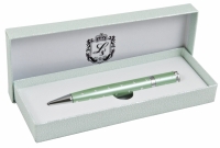 Шариковая ручка с кристаллами в подарочной упаковке Аделфи зеленая