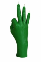 Свеча зеленая в виде руки ОК