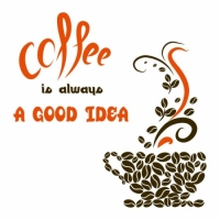 Виниловый Стикер Coffee a  Good Idea