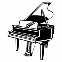 Виниловый Стикер Piano