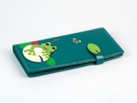 Женский кошелек с жабкой бирюзовый
