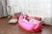 Надувное кресло-лежак розовое