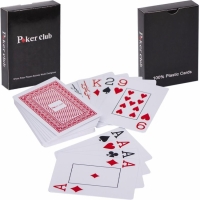 Карты игральные покерные пластиковые Duke Poker Club 54 листа 87x62 мм Красные