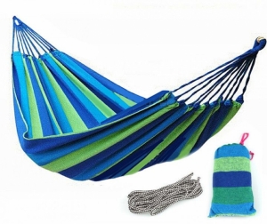 Cotton hammock Mexico 80x200cm (green-blue)