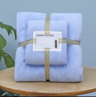 Bathroom towel set 2 pcs Supersoft (blue)