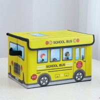 Ящик Пуф короб складной ящик для игрушек Save Box Автобус желтый
