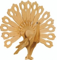 Сборная деревянная модель Павлин(3D пазл)