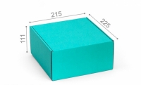 Подарочная коробка мятная 21,5х22,5х11 см