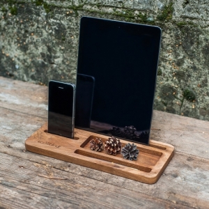 Подставка для телефона и планшета из дерева Офисный набор