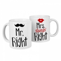 Парные чашки Mr. Right & Mrs. Always Right