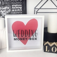 Фото Деревянная копилка для денег Wedding money-box