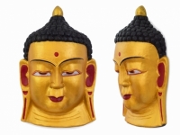Этническая маска Будда 27 см золото